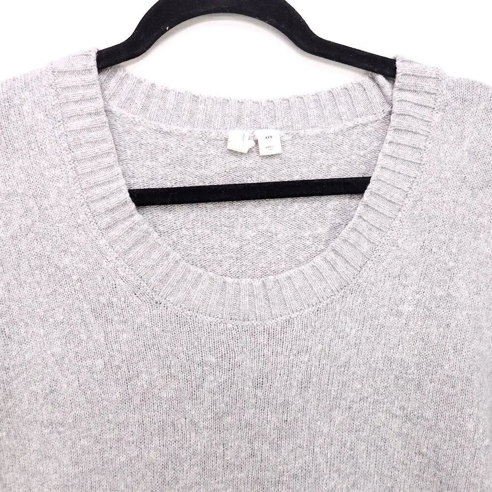 Moth Anthropologie Wool Cashmere Sweater Top Size XXS Oversized Gray Pockets - Picture 4 of 12